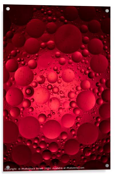 Red 'moon craters' ball Acrylic by PhotoStock Israel