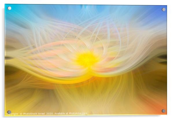 Light and motion in yellow  Acrylic by PhotoStock Israel