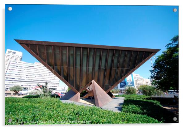 Tel Aviv The Holocaust memorial sculpture Acrylic by PhotoStock Israel