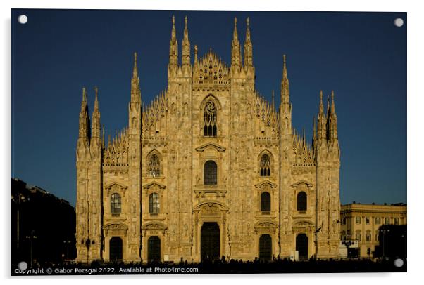 Milan Cathedral Acrylic by Gabor Pozsgai