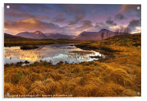 Rannoch Moor, Glencoe, Scotland Acrylic by Gabor Pozsgai