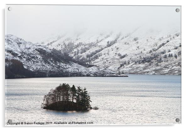Glen Finglas Reservoir in winter Acrylic by Gabor Pozsgai