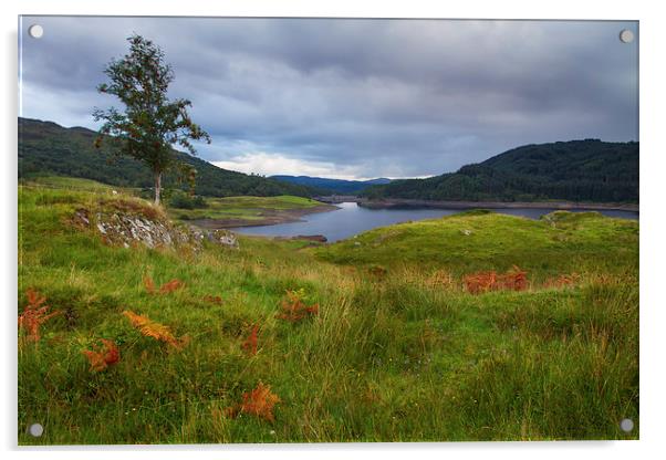 Glen Finglas Reservoir in the autumn, Scotland Acrylic by Gabor Pozsgai