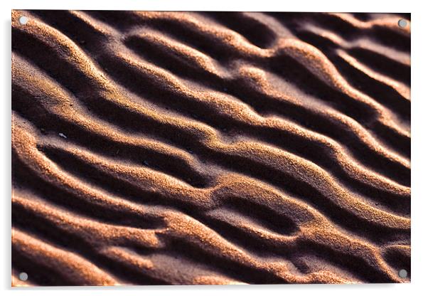 Sand patterns Acrylic by Gabor Pozsgai