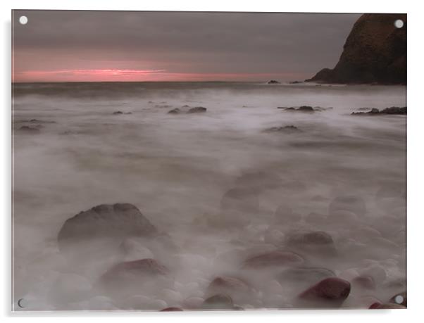 Dawn at Stonehaven Acrylic by Gabor Pozsgai
