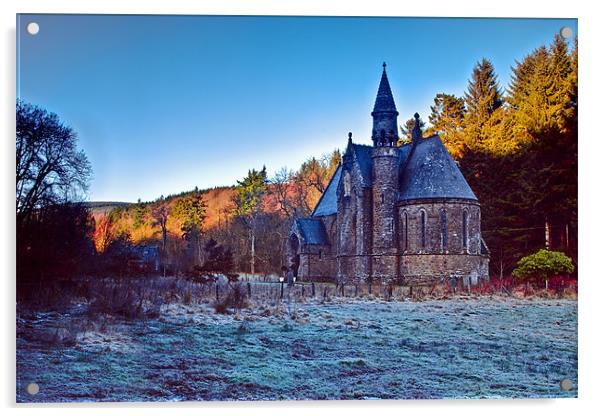 St Palladius' Church, Glen of Drumtochty Acrylic by Gabor Pozsgai