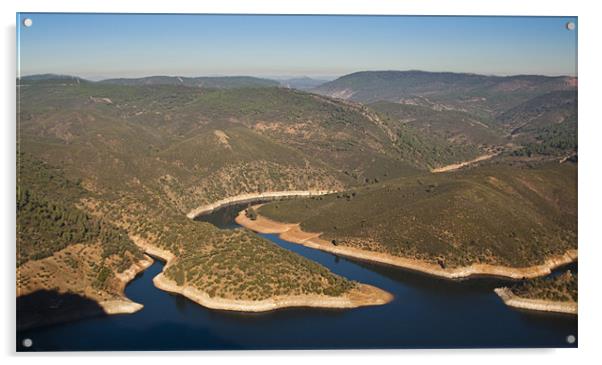 Rio Tejo at Monfrague National Park Acrylic by Gabor Pozsgai