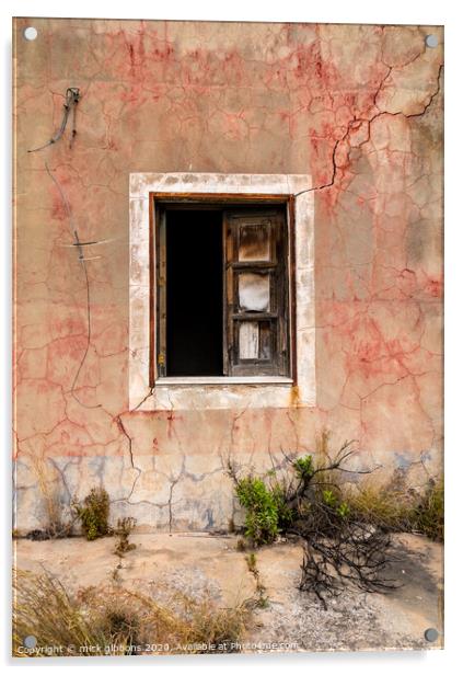 Derelict Window Acrylic by mick gibbons
