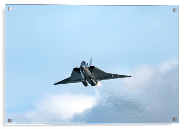 The Saab 35 Draken supersonic fighter jet Aircraft Acrylic by mick gibbons