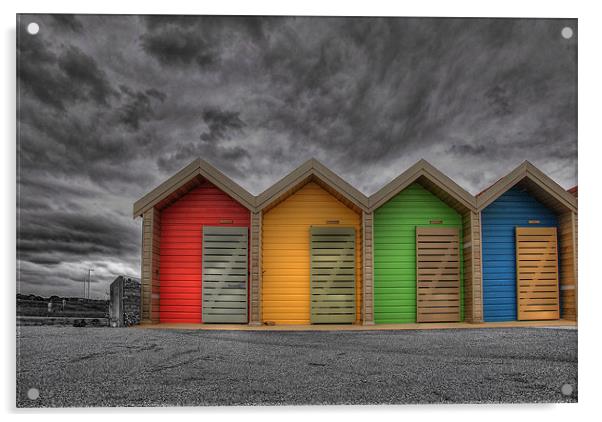 Beach Huts Acrylic by andy harris