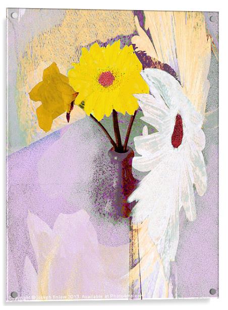 floral abstract Acrylic by joseph finlow canvas and prints