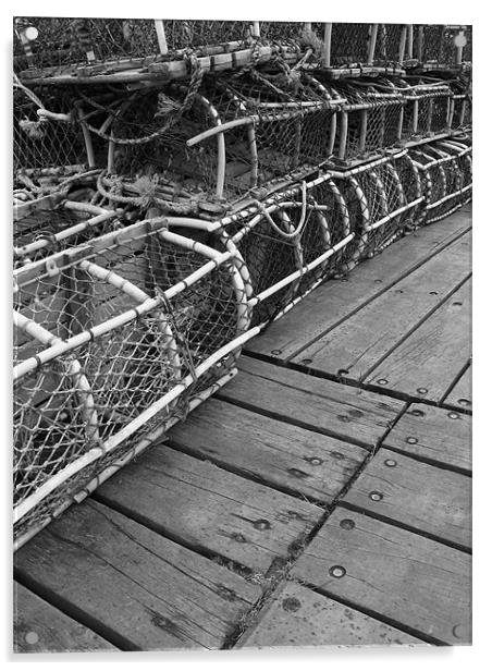 Lobster Traps Acrylic by Lindsay Parkin