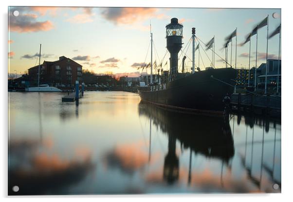 Hull Marina at Sunset Acrylic by Sarah Couzens