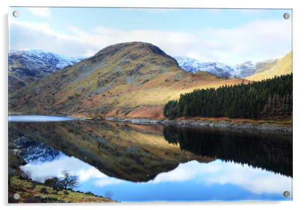 Haweswater in Winter Acrylic by Sarah Couzens
