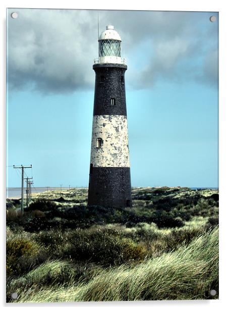 Spurn Point Lighthouse Acrylic by Sarah Couzens