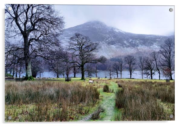 Frosty Buttermere Acrylic by Sarah Couzens