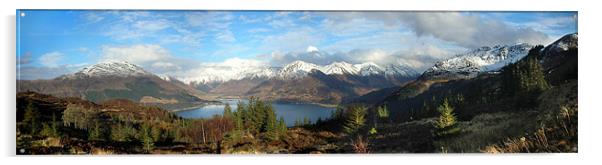 Five Sisters of Kintail. Acrylic by David Steven