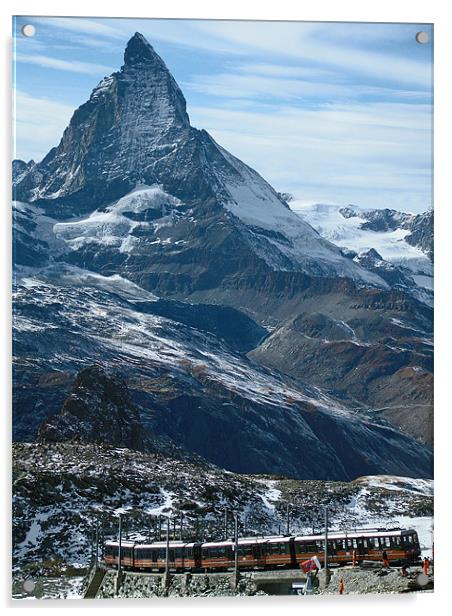 The Matterhorn Railway Acrylic by Stephen Brown