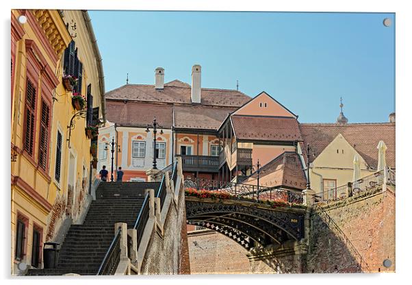 Liars Bridge Sibiu Romania Acrylic by Adrian Bud