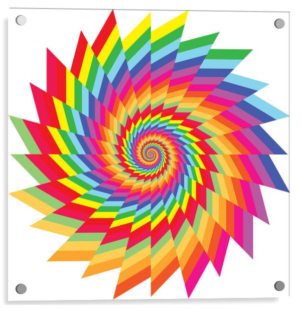 color swatches rotating fan umbrella designer cut Acrylic by Adrian Bud