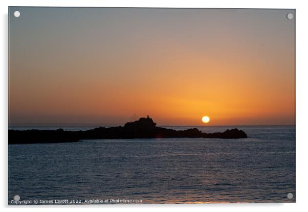 St Clementine's Isle Sunrise Acrylic by James Lavott