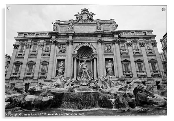 Rome's Trevi Fountain Acrylic by James Lavott