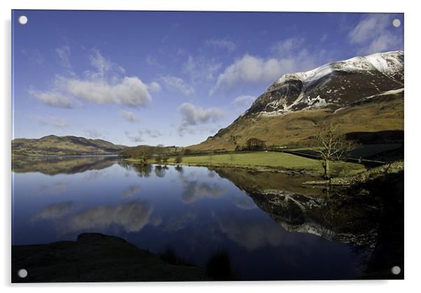 Reflections of Crummock Water Acrylic by James Lavott