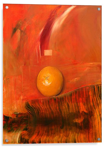 Oil Painting - Orange Acrylic by James Lavott