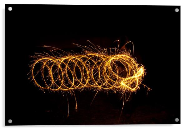 Firework Swirl Acrylic by James Lavott