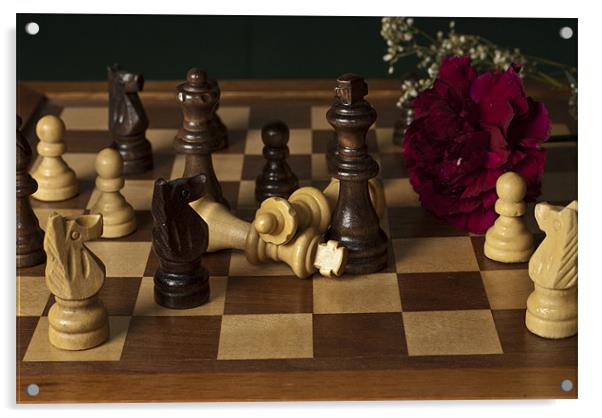 Chess Conflict I Acrylic by James Lavott