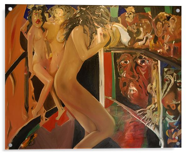 Pole Dancers & Their Admirers Acrylic by James Lavott