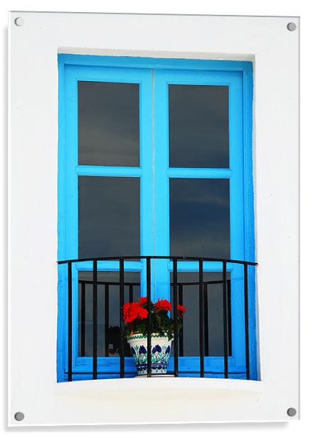 Blue Window Acrylic by Fee Easton