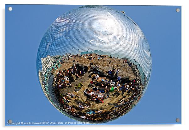 Brighton beach disco ball. Acrylic by mark blower