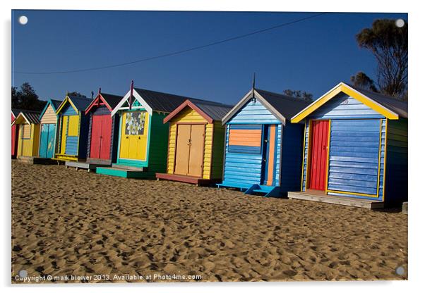 Brighton Beach Huts Acrylic by mark blower