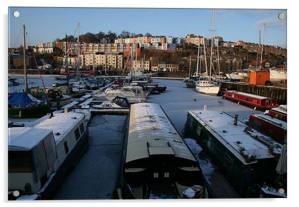 Icy Docks In Bristol Acrylic by mark blower