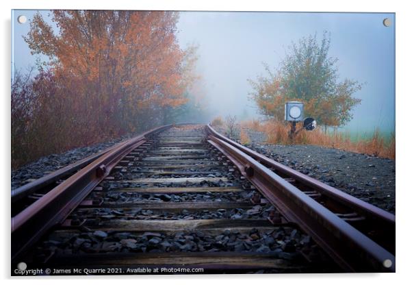 Outdoor railway Acrylic by James Mc Quarrie