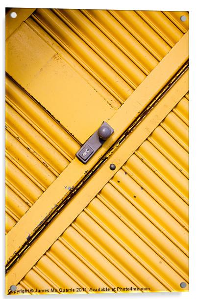 Yellow Door Acrylic by James Mc Quarrie