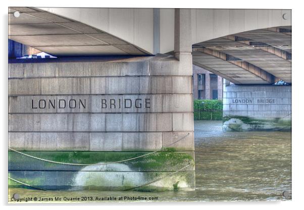 London Bridge Acrylic by James Mc Quarrie