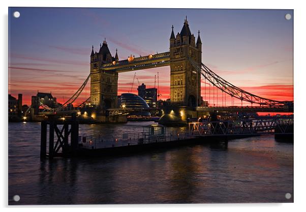 Tower bridge Acrylic by James Mc Quarrie