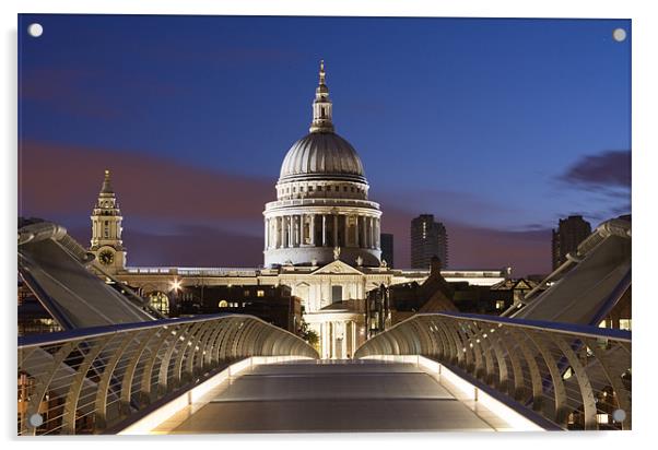 Bridge to St. Pauls Acrylic by James Mc Quarrie