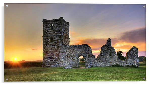 Knowlton Church Acrylic by James Battersby