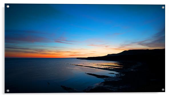 Kimmeridge Bay Sunset Acrylic by James Battersby
