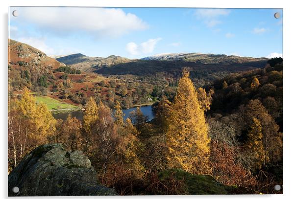Overlooking Rydal Water Acrylic by James Battersby