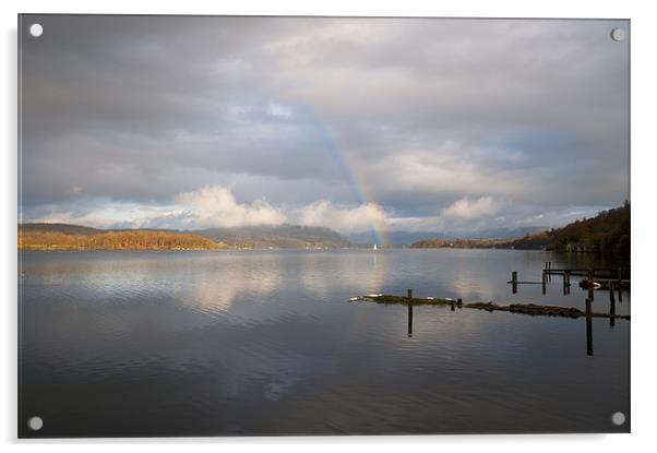 Windermere Rainbow Acrylic by James Battersby