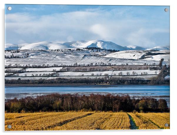 Snowy Layers Scotland Acrylic by Jacqi Elmslie