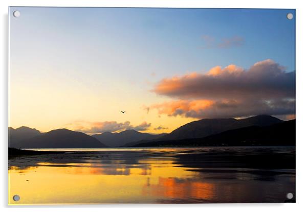 Ballachulish Twilight Acrylic by Jacqi Elmslie