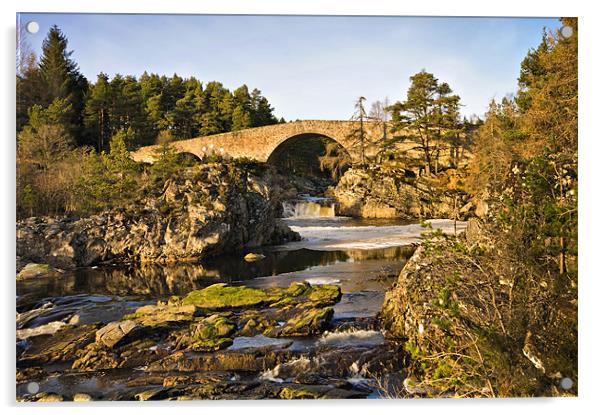 Bridge Over the Black Water Acrylic by Jacqi Elmslie