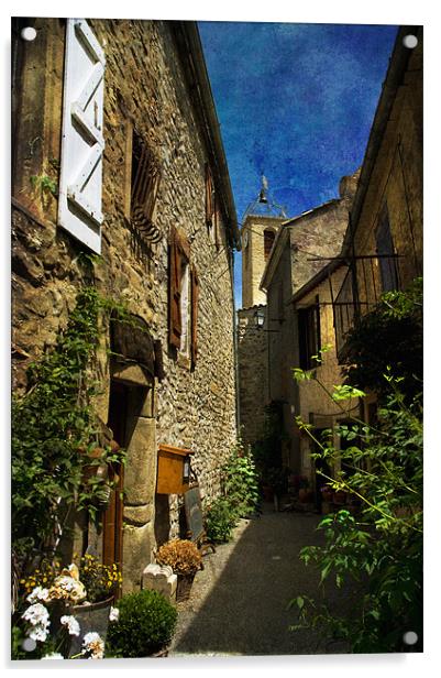 Picturesque Village Lane Acrylic by Jacqi Elmslie