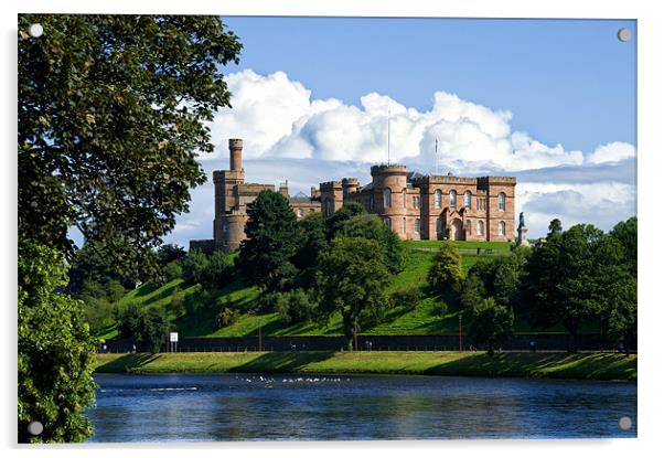 Inverness Castle Scotland by the River Ness Acrylic by Jacqi Elmslie