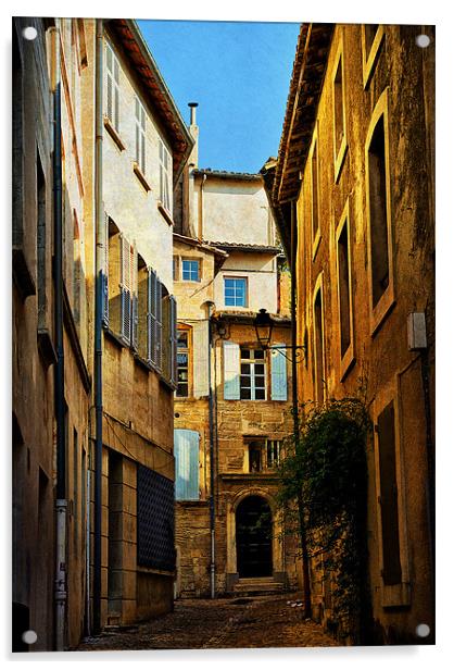 Alleyway in Avignon Acrylic by Jacqi Elmslie